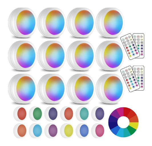 Corpo illuminante Luci disco, colori RGB, telecomando bianco