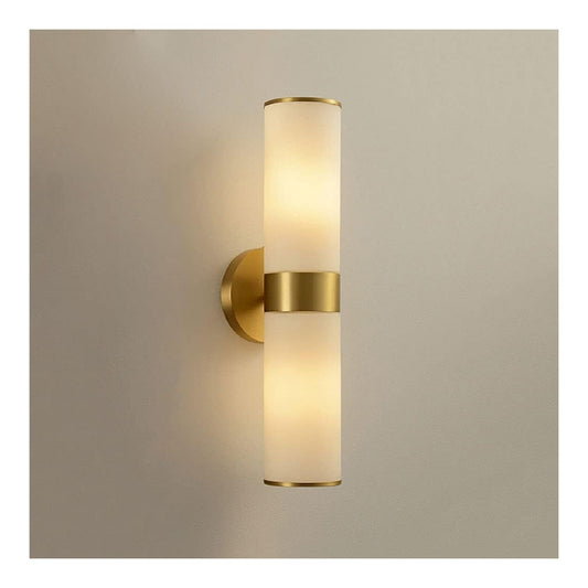 Applique da parete 9 cm con diffusore in vetro ottone