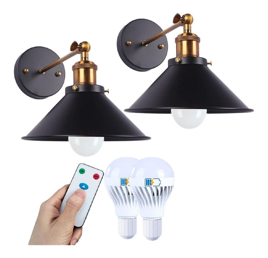 Regolabile applique da parete con telecomando nero