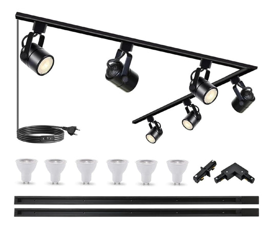 Plafoniera da soffitto 100 cm regolabile nero
