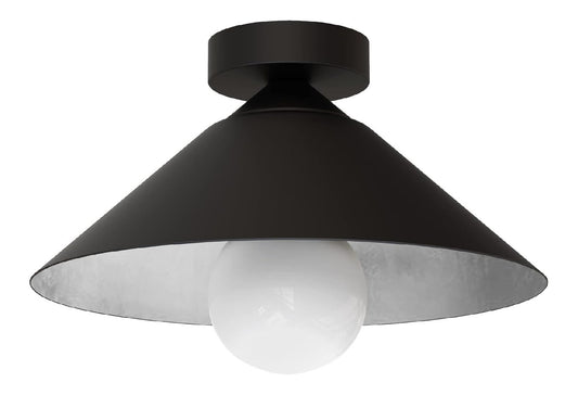 Lampadario decorativo lampadario plafoniera, metallo, forma conica, nero
