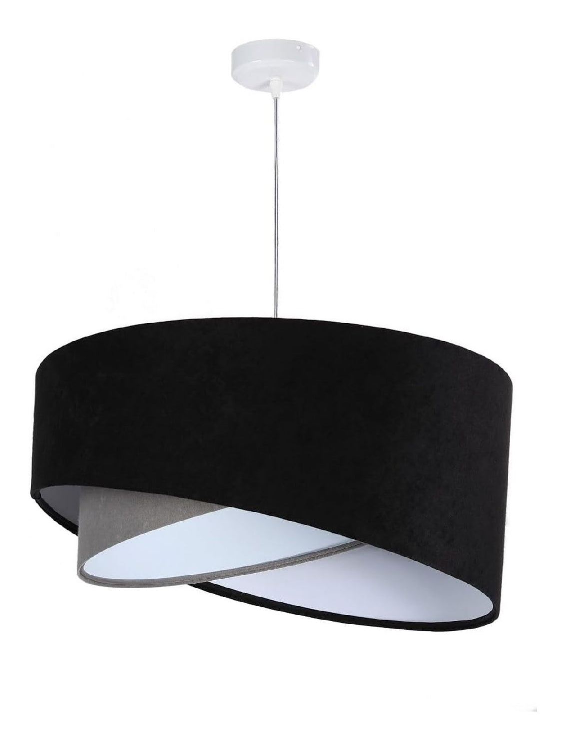 Lampadina regolabile struttura in metallo nero Lampada sospensione rotonda nero