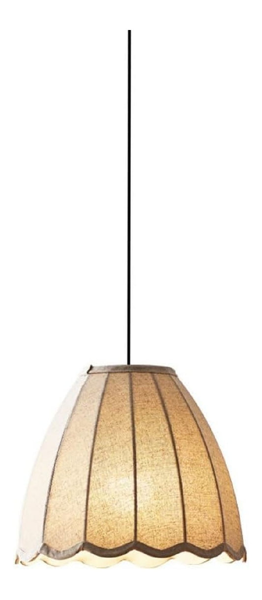 Lampadario a soffitto Lampada sospensione tessuto lino luce