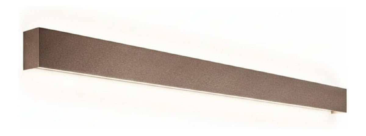 Applique da parete in alluminio struttura in metallo marrone
