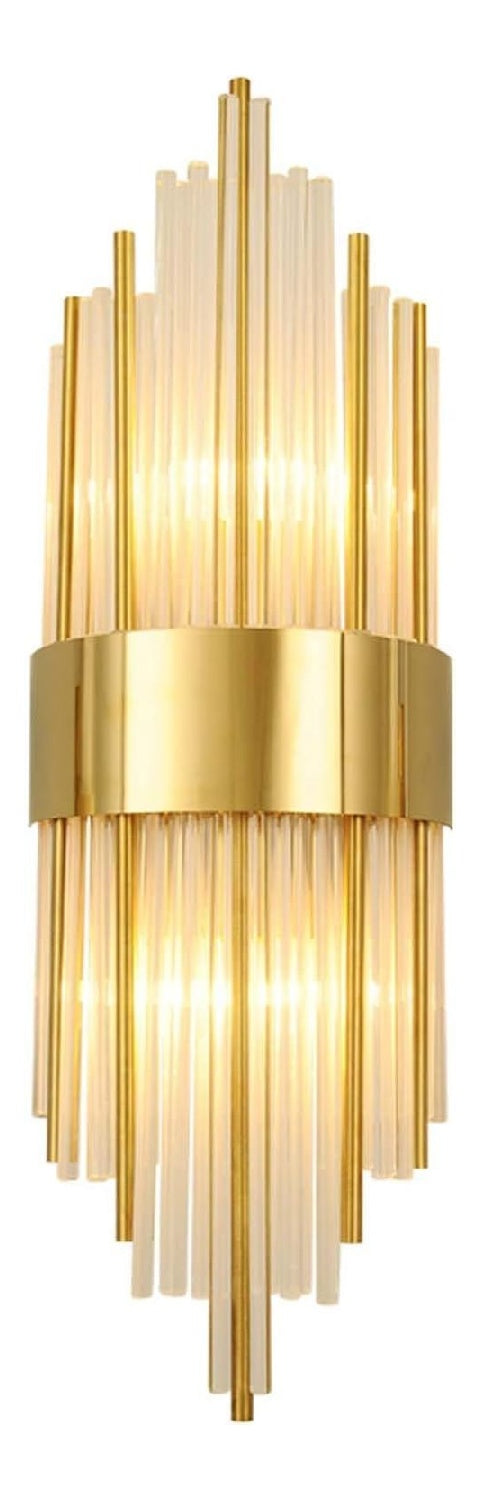 Applique da parete 60 cm con cristalli oro