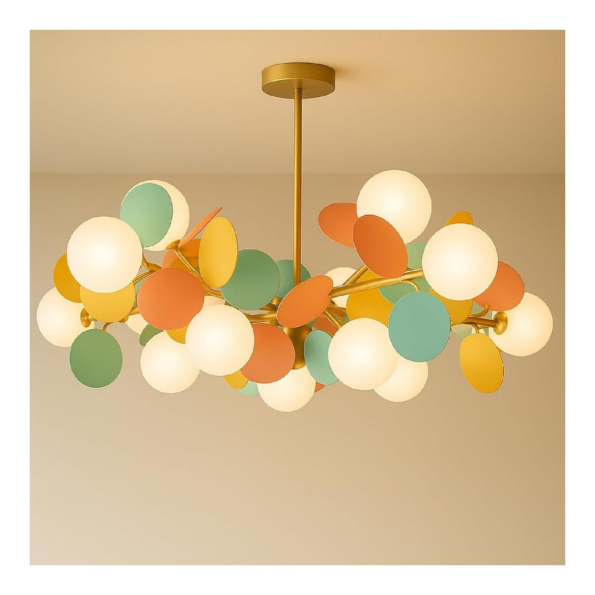 Lampadario da soffitto Lampadario Vetro colorato meta secolo, nero