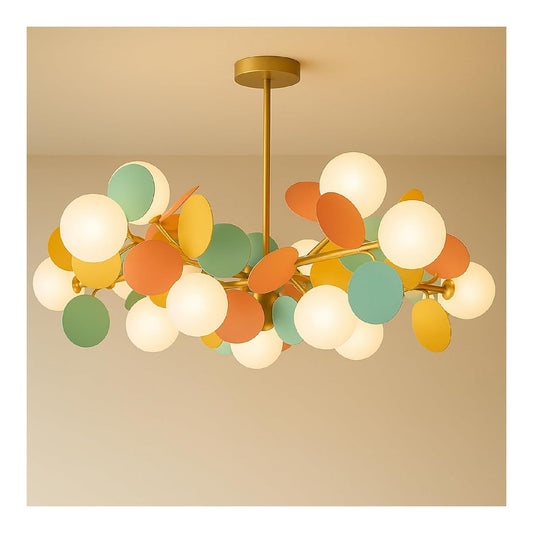 Lampadario da soffitto Lampadario Vetro colorato meta secolo, nero