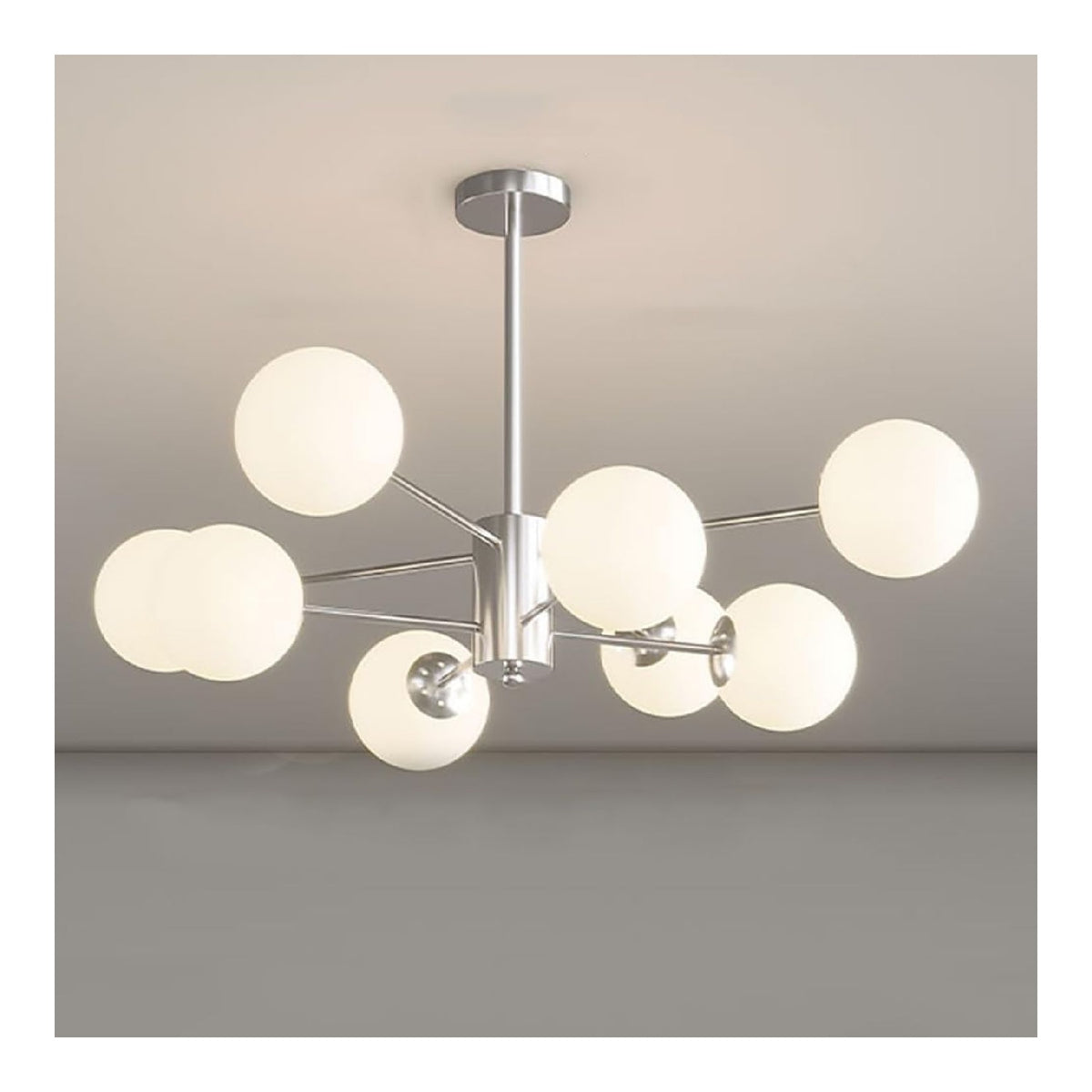 Plafoniera da soffitto dimmerabile con diffusore in vetro nero