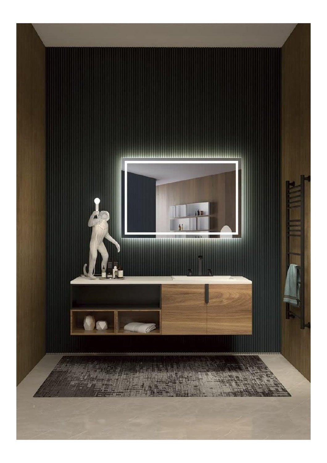 Lampada da parete MICE COLLECTION LEDIMEX Specchi retroilluminato nero