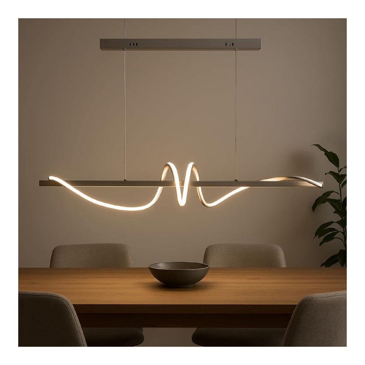 Lampada a sospensione LED integrato argento