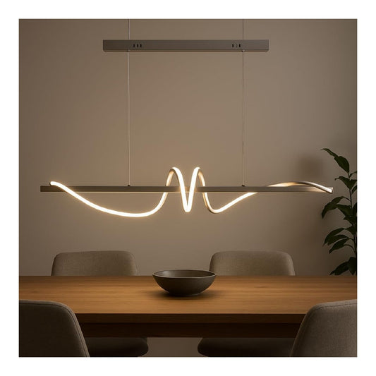 Lampada a sospensione LED integrato argento
