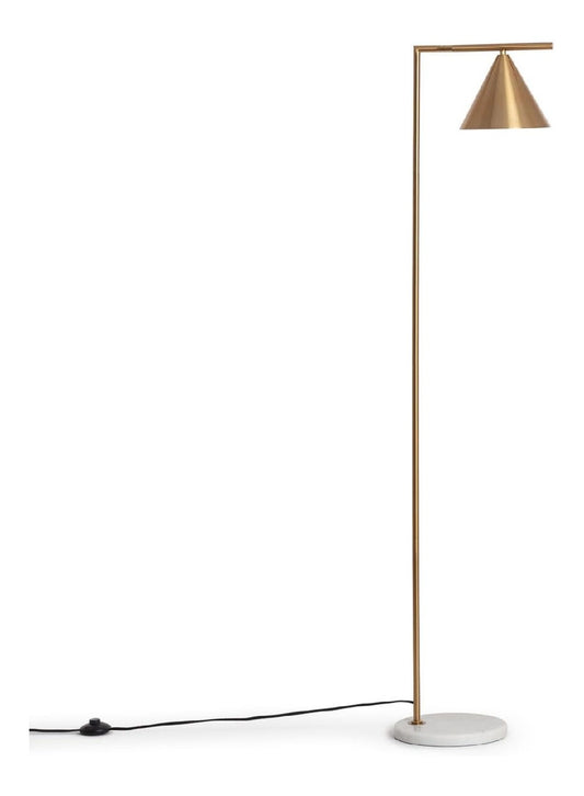 Lampada da terra struttura in metallo stile vintage oro