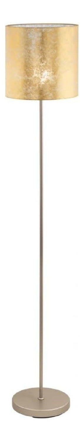 Lampada da terra struttura in metallo LED integrato oro
