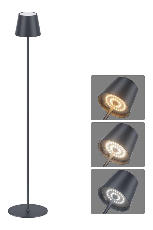 Lampada da terra LED integrato dimmerabile antracite