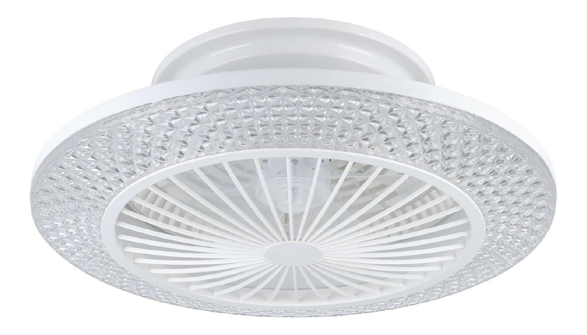 Ventilatore da soffitto con luce 20 cm dimmerabile bianco