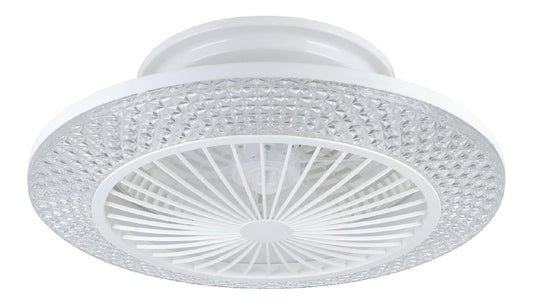 Ventilatore da soffitto con luce 20 cm dimmerabile bianco