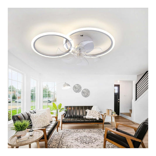 Ventilatore da soffitto con luce Ventilatore Soffitto Luce, Pale bianco